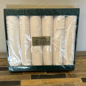 Cream Polyester Napkins Set Made in Ireland